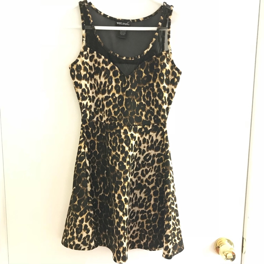 Cute Leopard Cocktail Party Dress